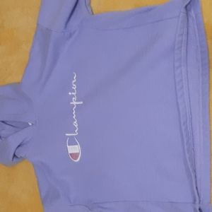 Cropped purple champion hoodie